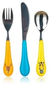 Sztućce dla dzieci - Banquet 3-częściowy komplet sztućców dziecięcych ZOO - miniaturka - grafika 1