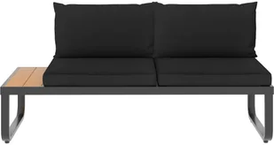 vidaXL 4-cz., narożny zestaw wypoczynkowy, poduszki, aluminium i WPC - Ławki ogrodowe - miniaturka - grafika 4