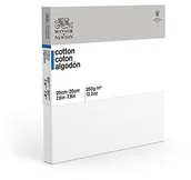 Pozostałe akcesoria dla plastyków - Winsor & Newton "Classic" 3-krotnie gruntowane 350 G/M, listwy o grubości 19 MM na blejtramie, bawełna, biały, 20 x 20 cm 6201057 - miniaturka - grafika 1