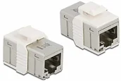 Akcesoria do MP3 - Delock Adapter gniazdo RJ45 do gniazda RJ45 kompaktowy Cat.6A metal 86012 - miniaturka - grafika 1