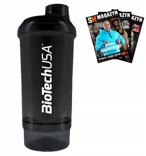 BioTech USA Shaker Wave+ Compact, czarno-biały, 500ml (+150ml) - Shakery barmańskie - miniaturka - grafika 3
