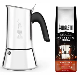 Bialetti Kawiarka Venus 6 TZ Srebrny + kawa Perfetto Moka Nocciola 200g | - Zaparzacze i kawiarki - miniaturka - grafika 2