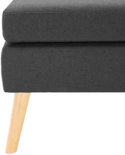 vidaXL Podnóżek, ciemnoszary, tapicerowany tkaniną - Taborety i hokery - miniaturka - grafika 4