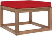 Pufy i podnóżki - VidaXL Lumarko Podnóżek ogrodowy z czerwoną poduszką 3067266 VidaXL - miniaturka - grafika 1