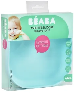 Beaba Silikonowy talerzyk z przyssawką blue - Miseczki i talerzyki dla dzieci - miniaturka - grafika 4