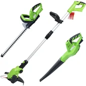Pozostałe narzędzia ogrodowe - vidaXL 3-częściowy zestaw elektronarzędzi ogrodniczych, bezprzewodowy - miniaturka - grafika 1