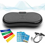 Platformy wibracyjne - Bluefin Fitness ultrapłaska płyta wibracyjna z cichym silnikiem o mocy 1000 W, wyświetlaczem LCD i głośnikiem Bluetooth, 5 programami treningowymi 180 poziomów, w zestawie pilot zdalnego sterowania, - miniaturka - grafika 1