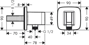 Hansgrohe Uchwyt prysznicowy FixFit Porter E 26485000 - Akcesoria łazienkowe - miniaturka - grafika 5