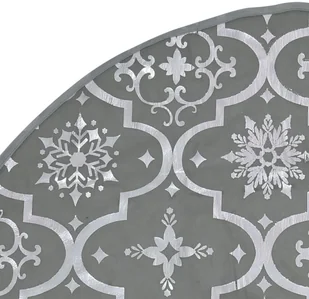 vidaXL Luksusowa osłona pod choinkę ze skarpetą, szara, 150 cm vidaXL - Pozostałe akcesoria świąteczne - miniaturka - grafika 7