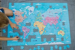 Janod Puzzle Edukacyjne z Figurkami 3d Cuda Świata 350 Elementów 7 +, - Puzzle - miniaturka - grafika 20