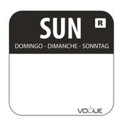 Opakowania gastronomiczne - Vogue Naklejka niedziela | 1000 szt. L930 - miniaturka - grafika 1