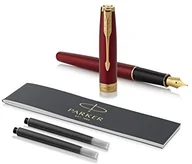 Pióra wieczne - Parker Sonnet Red Lacquer fountain Pen (grubość sprężyn f) z części ozdobnych z pokryciem z złota o atrakcyjnym pudełku na prezent 1931473 - miniaturka - grafika 1
