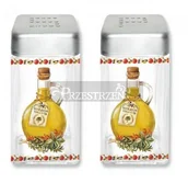 Pojemniki na przyprawy - Nuova Cer Easy life r2s SZKLANE POJEMNIKI NA SÓL I PIEPRZ - SOLNICZKA I PIEPRZNICZKA Oliwa - miniaturka - grafika 1