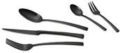 Zestawy sztućców - ECHTWERK echtwerk sztućce, stal nierdzewna, Czarny/Szary, 24.5 x 24.5 x 4.8 cm, 30-jednostek EW-BS-0840S - miniaturka - grafika 1