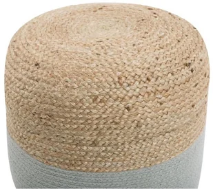 Beliani Puf 46 cm szary DALAMA - Taborety i hokery - miniaturka - grafika 4