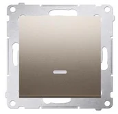 Wyłączniki światła i elektryczne - Kontakt Kontakt_Simon Łącznik jednobiegunowy z podświetleniem LED (moduł) 16AX. 250V. zaciski śrubowe złoty mat DW1AL.01/44 - miniaturka - grafika 1