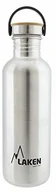 Shakery i bidony sportowe - Laken Basic Steel bidon dla dzieci, ze stali nierdzewnej, ze standardowym otworem i nakrętką z bambusa, srebrny, 0.5 - miniaturka - grafika 1