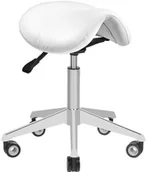 Krzesła i taborety kosmetyczne - AZZURRO Taboret kosmetyczny azzurro 010s biały P123399 - miniaturka - grafika 1