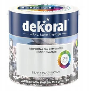 Dekoral Farba Akrylit W Szary Platynowy 5 L - Farby olejne i specjalne - miniaturka - grafika 2