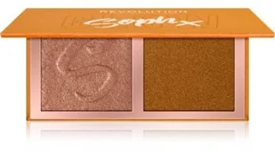 Revolution Makeup Makeup Revolution Soph X Face Duo paleta rozjaśniaczy odcień Honey Glaze 9 g - Rozświetlacze do twarzy i ciała - miniaturka - grafika 3