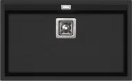 Zlewozmywaki - Aquasanita Delicia SQD101 korek automatyczny 601 Czarny metalik SQD1100-601AW - miniaturka - grafika 1