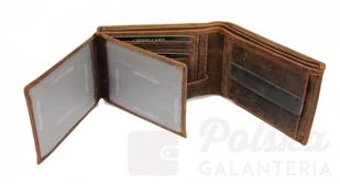 Wild Portfel Męski Skórzany AW Skóra Licowa Duży Poziomy Bez Zapięcia - Portfele - miniaturka - grafika 9