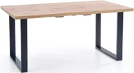 Stoły - Halmar Stół rozkładany VENOM dąb wotan, nogi czarne 35-185/85 cm - miniaturka - grafika 1