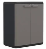 Szafy - SPACEO Szafa z tworzywa niska grafit Spaceo - miniaturka - grafika 1