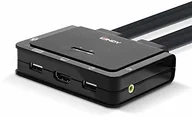 Kable - Lindy 42347 2 porty HDMI 18G, USB typ C, USB 2.0 & Audio Cable KVM Switch 025.42347 - miniaturka - grafika 1