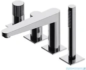 Baterie wannowe i prysznicowe - Omnires Contour bateria wannowa 4-otworowa chrom CT8032CR - miniaturka - grafika 1