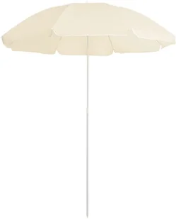 vidaXL Parasol ogrodowy na stalowym słupku, piaskowy, 180 cm vidaXL - Parasole ogrodowe - miniaturka - grafika 2