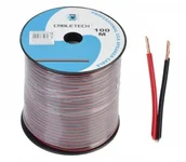Kable - CABLETECH Kabel głośnikowy CCA 2x1,5 czarno- czerwony 100m - miniaturka - grafika 1