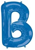 Balony i akcesoria - AMSCAN Balon foliowy niebieska litera B - 58 x 86 cm - 1 szt. 3540301 - miniaturka - grafika 1