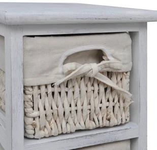 Drewniany regał z 5 koszykami biały - Szafki łazienkowe - miniaturka - grafika 7