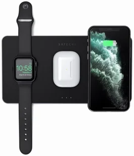 Satechi Satechi Trio Wireless Charging Pad wireless charging mat / power adapter - + AC power adapter ST-X3TWCPM - Ładowarki do telefonów - miniaturka - grafika 2
