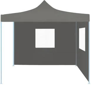 vidaXL Rozkładany namiot imprezowy z 2 ściankami, 3x3 m, antracytowy - Pawilony ogrodowe - miniaturka - grafika 3