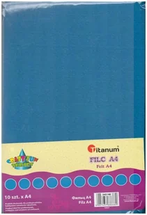 Titanum Filc A4 Niebieski 10 sztuk 345148 - Prace ręczne dla dzieci - miniaturka - grafika 2