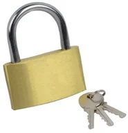 Kłódki - Brüder Mannesmann Werkzeug Mannesmann kłódka z mosiądzu, M - miniaturka - grafika 1