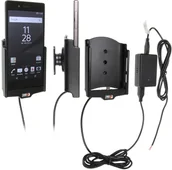 Uchwyty samochodowe do telefonów - Brodit AB Uchwyt do Sony Xperia Z5 z wbudowaną ładowarką samochodową do profesjonalnego montażu 513811 - miniaturka - grafika 1