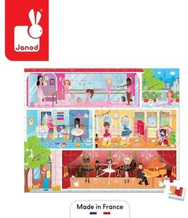 Janod Dzieci Puzzle Dance Academy 100 sztuk gry edukacyjne umiejętności motoryczne i koncentracja etui z uchwytem wykonane we Francji i certyfikowane przez FSC-zielone atramenty od 6 lat, J02616 J02616 - Puzzle - miniaturka - grafika 2