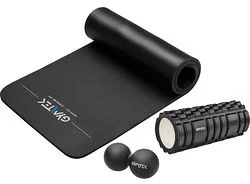 Gymtek Zestaw do ćwiczeń: mata + roller, wałek + piłka Gymtek - Akcesoria do masażu - miniaturka - grafika 3
