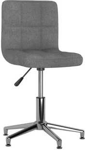 Fotel biurowy, krzesło biurowe vidaXL Obrotowe krzesło biurowe, jasnoszare, tapicerowane tkaniną - Fotele i krzesła biurowe - miniaturka - grafika 3