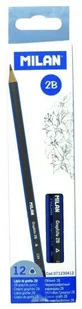 MILAN 023937 Ołówek trójkątny 2B 023937 - Przybory szkolne - miniaturka - grafika 2