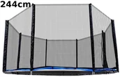 Akcesoria do trampolin - Spartan Sport Siatka zewnętrzna do trampoliny 244 cm 8ft 6 słupków 1300 - miniaturka - grafika 1