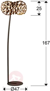 Schuller Lampa stojąca LED Narisa, różowe złoto - Lampy stojące - miniaturka - grafika 2