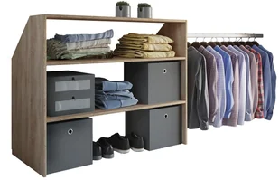 VCM VCM Regał pod skos dachu, Dacho, z regulowanym drążkiem na ubrania (Dąb Sonoma) 4051814384547 - Regały - miniaturka - grafika 2