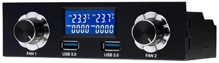AKYGA akyga AK-CA-24 sterowanie wentylatorami 8,89 cm (3,5 cala) z 2 X USB 3.0 Czarny AK-CA-24 - Części i akcesoria do laptopów - miniaturka - grafika 3