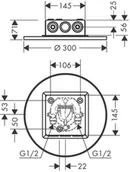 Deszczownice - Axor ShowerSolutions Deszczownica sufitowa 30 cm chrom 35302000 - miniaturka - grafika 1