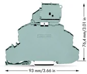 Kostki, złączki, wtyczki - WAGO Zacisk ochronny podwójny WAGO 6.20 mm Sprężynowe Alokacja L L szary 2002-2611 25 szt 2002-2611 - miniaturka - grafika 1