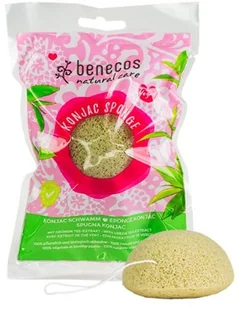 Konjac COSMONDIAL Benecos naturalna gąbka Zielona Herbata - Akcesoria do oczyszczania twarzy - miniaturka - grafika 2